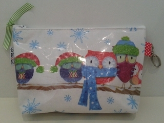 Bild 1 von Kindernecessaire MINI mit Reissverschluss Eule mit Schal